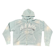 Sky Blue Cropped Zip